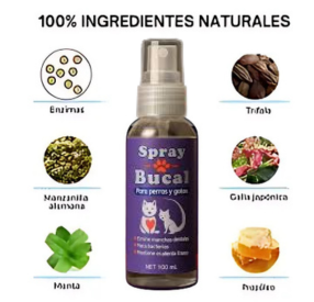 SPRAY BUCAL MASCOTAS - "Adiós placa y mal aliento sin estrés" - Lleva el tratamiento x3 meses y vas a ahorrar plata y energía
