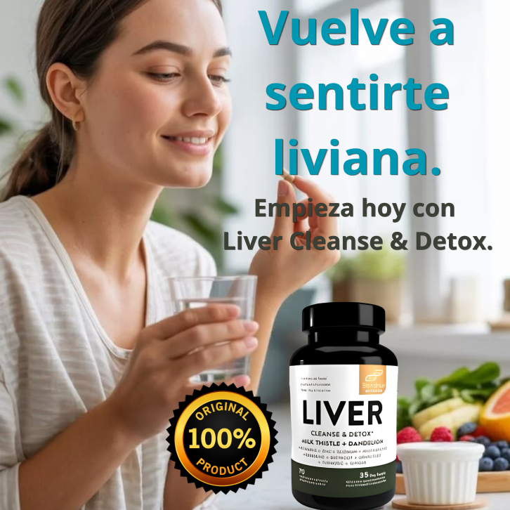 🌿 Liver Cleanse & Detox 70 Cáps – Apoyo hepático para sentirte más liviano/a cada día 💚