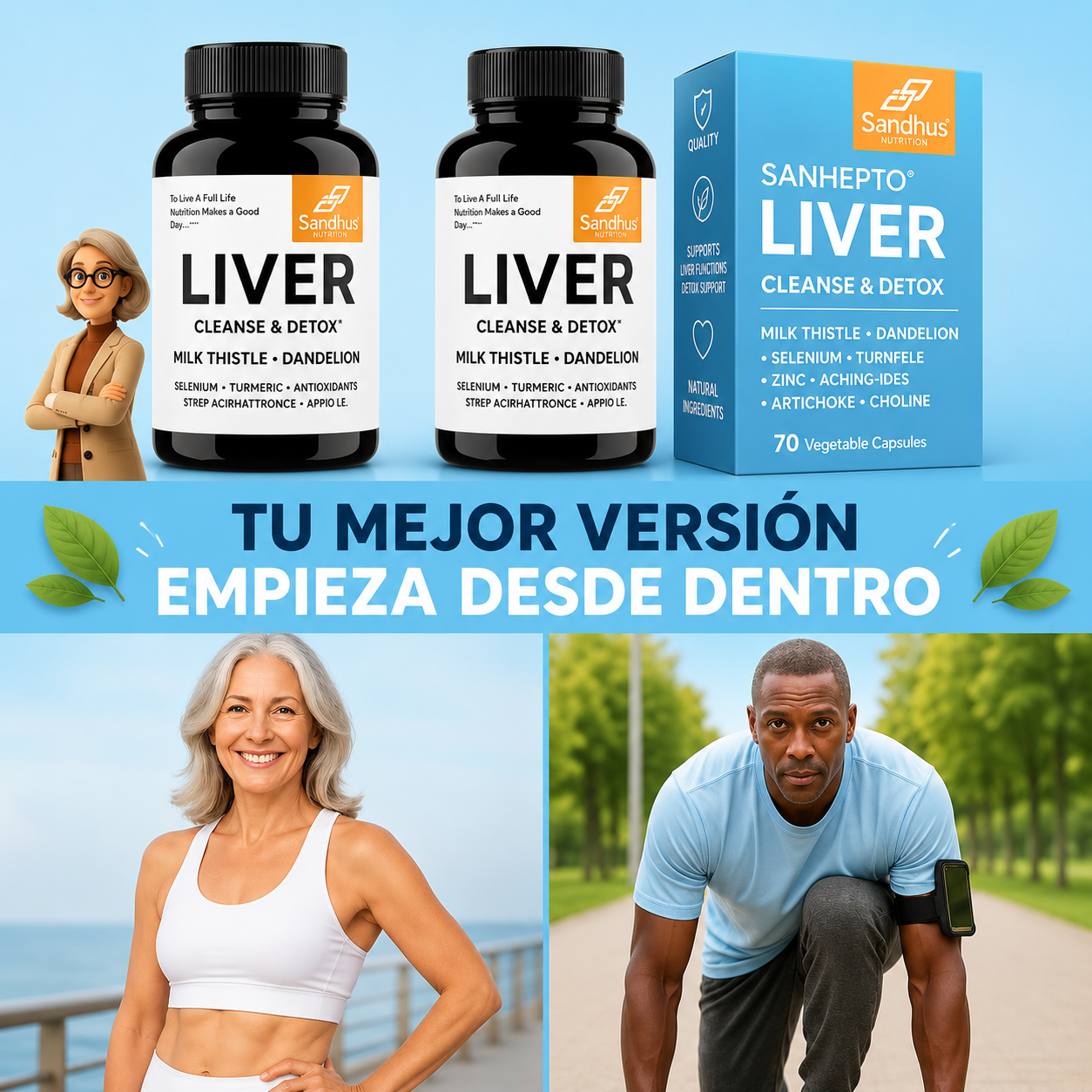 🌿 Liver Cleanse & Detox 70 Cáps – Apoyo hepático para sentirte más liviano/a cada día 💚