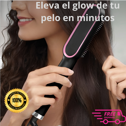 GlowBrush 3 en 1 - Cepillo que Alisa y Ondula con acabado Profesional